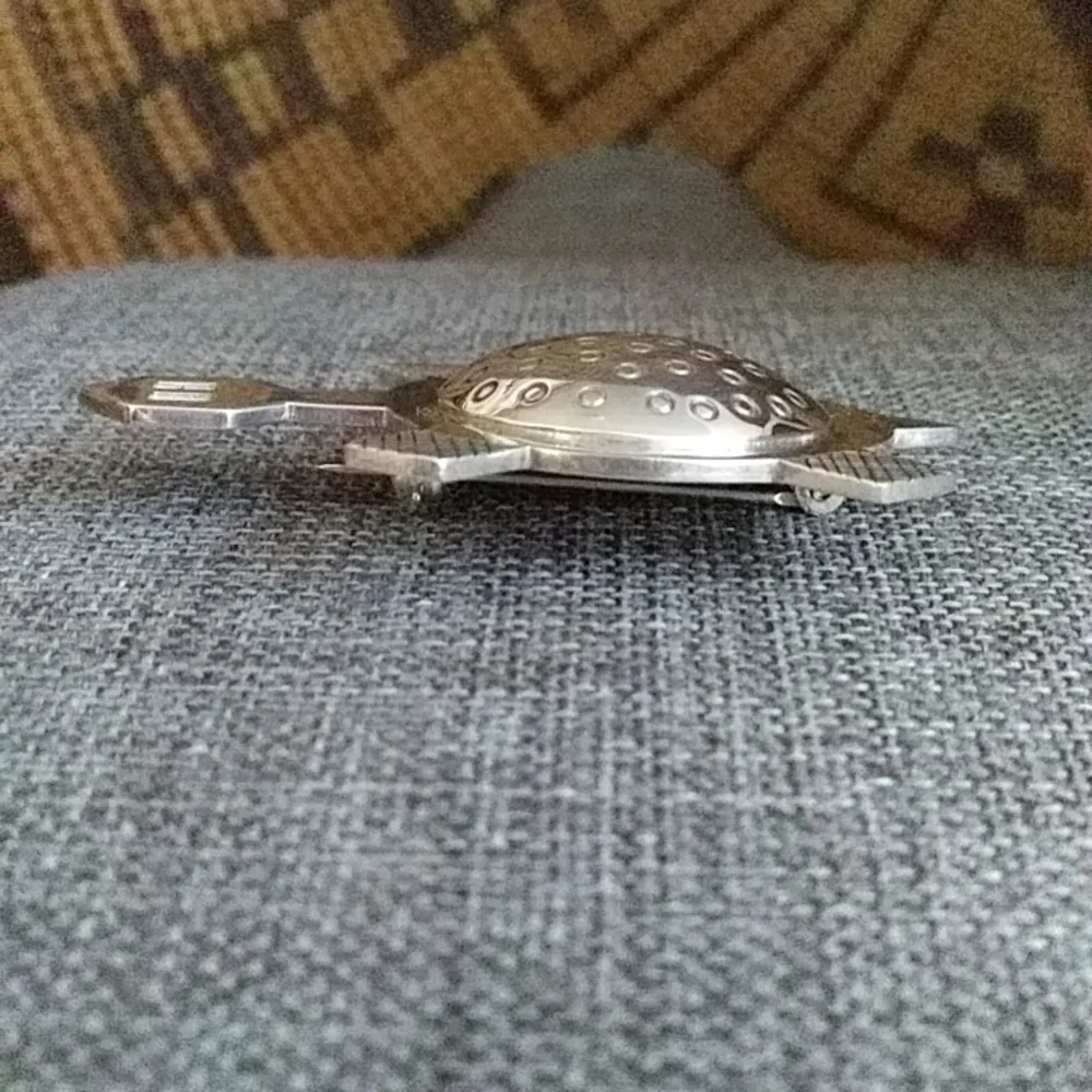 Native American Navajo Sterling Turtle Pin - Picture 5 of 8